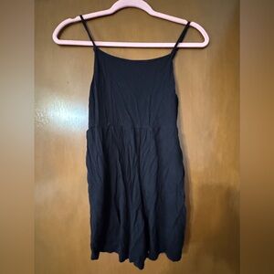 Ava Sky Black Jumpsuit with Spaghetti Straps